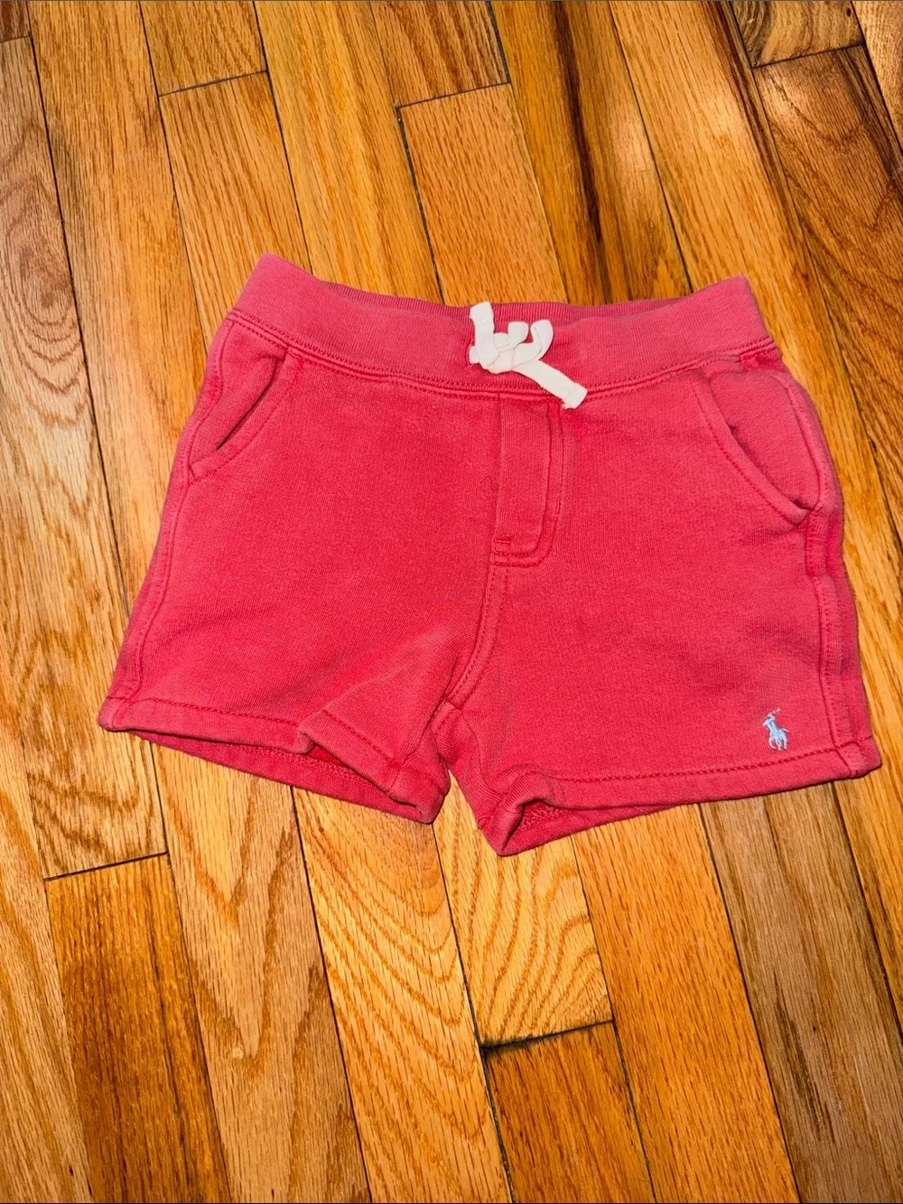 Ralph Lauren Girls Coral Drawstring Jersey Shorts